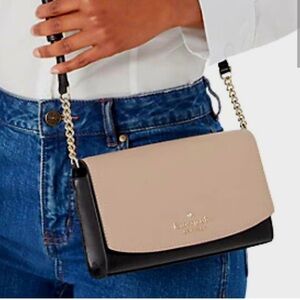 Kate Spade Warm Beige and Black Crossbody Bag